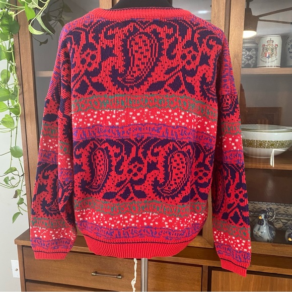 Vintage Karen Scott paisley II Print Sweater - Picture 4 of 8